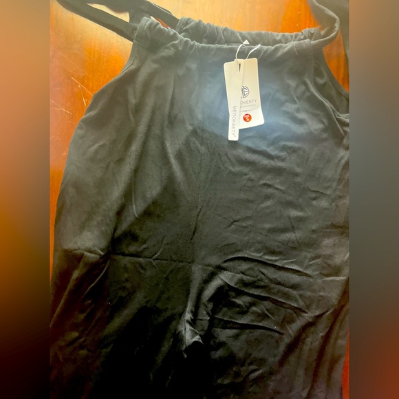 Merokeety Loose Jumpsuit Overalls Adjustable Strap Wide Leg Romper with Pockets - Picture 9 of 9